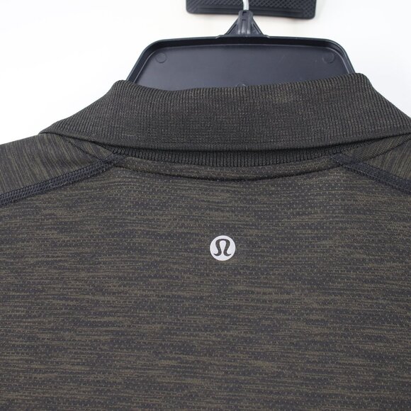 Lululemon Polo Shirt Mens Medium Time To Get Dirty Get Outside Get Sweaty Green - Picture 5 of 12